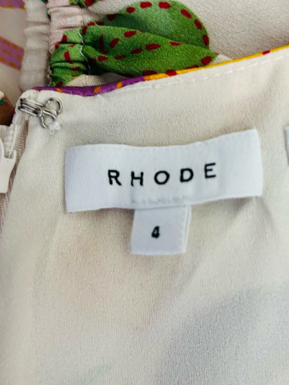 RHODE Ester Thread Embroidery Print Floral Puff Sleeve Maxi Dress. Size 4 - Picture 7 of 8